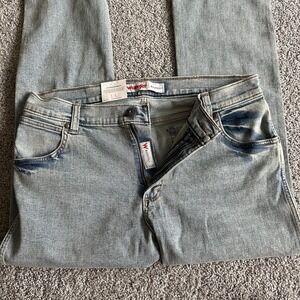 Wrangler Men's Stretch Bootcut Jeans 33x30 Light Blue‎